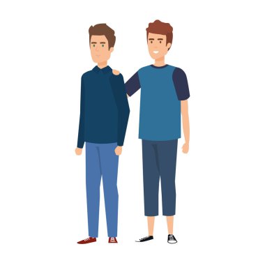 Çift Erkekler avatarlar karakter