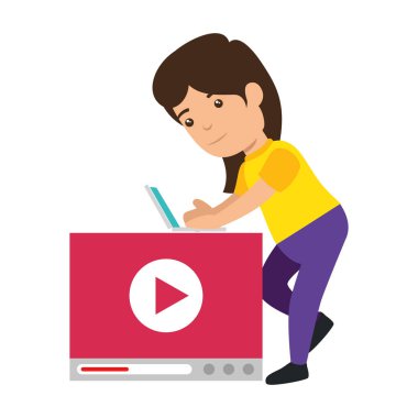 liseli kızlar dizüstü bilgisayar ve media player ile