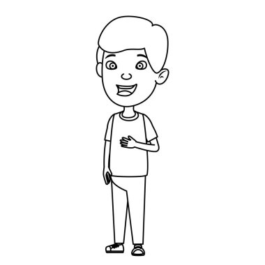 sevimli küçük çocuk karakter