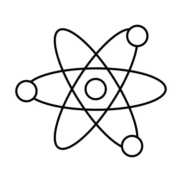 Icona isolata molecola atomica — Vettoriale Stock