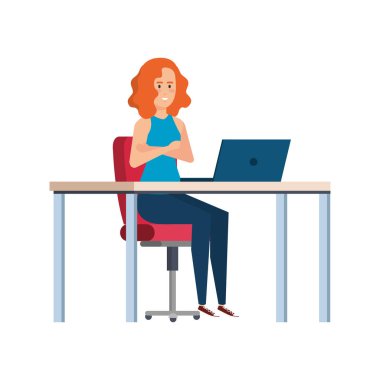 iş kadını işyerinde