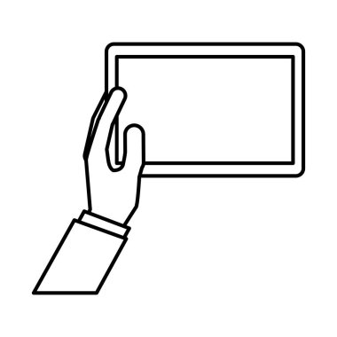 el ile akıllı telefon simgesi insan