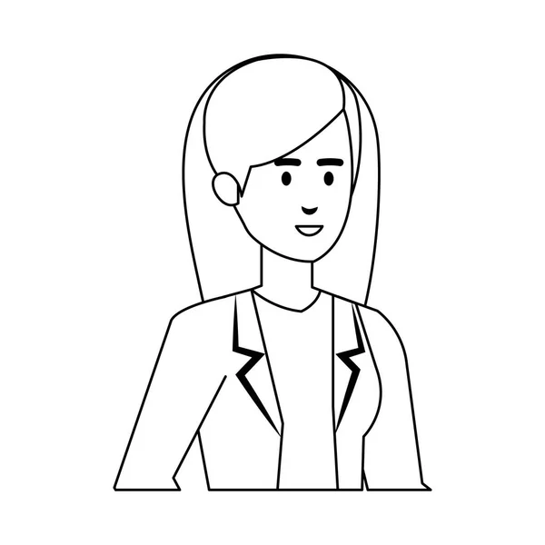 Professionnel femme médecin avatar caractère — Image vectorielle