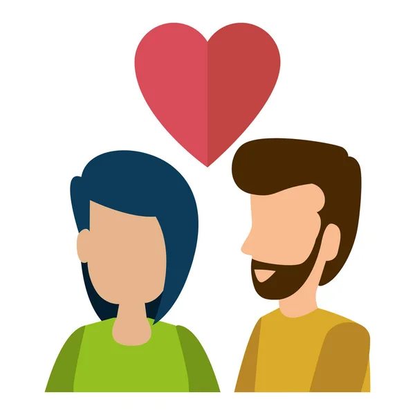 Młode małżeństwo z miłości serca — Wektor stockowy