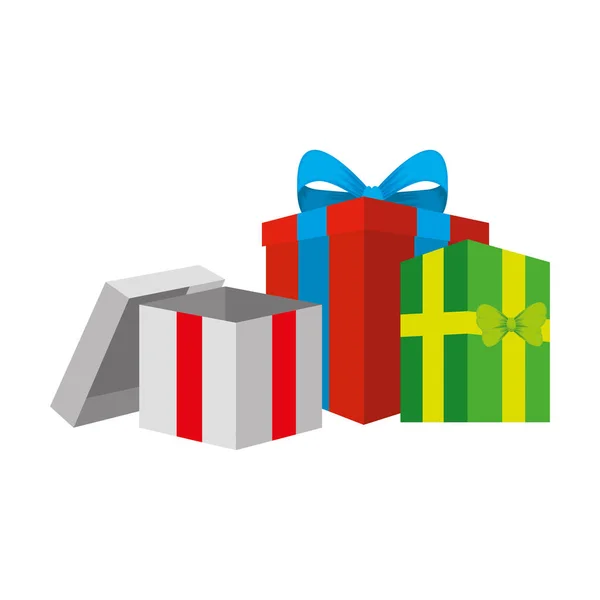 Regalos cajas presenta iconos — Vector de stock