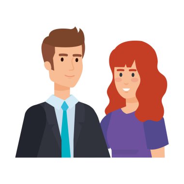 Genç çift avatarlar karakter