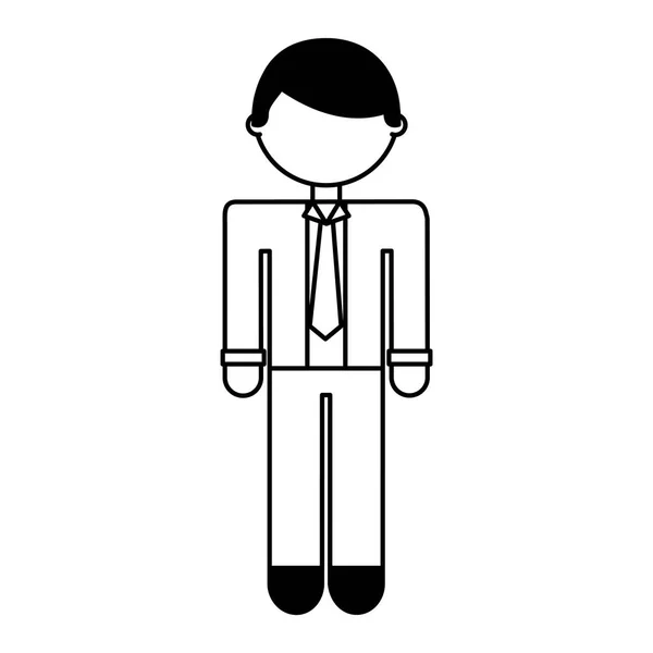 Businessman character isolated icon — Stock Vector