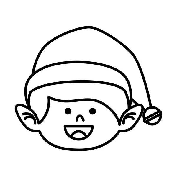 Bonito cabeça elfo natal personagem —  Vetores de Stock
