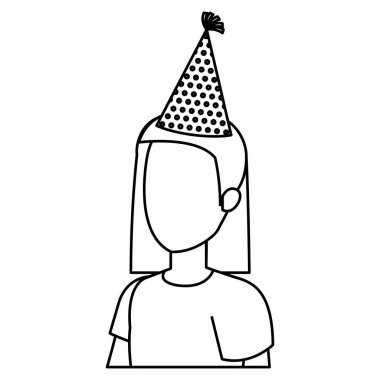 güzel bir kadınla parti şapkası