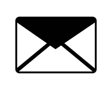 Zarf posta izole simgesi