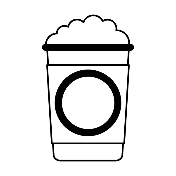 Café bebida de vidro ícone isolado — Vetor de Stock