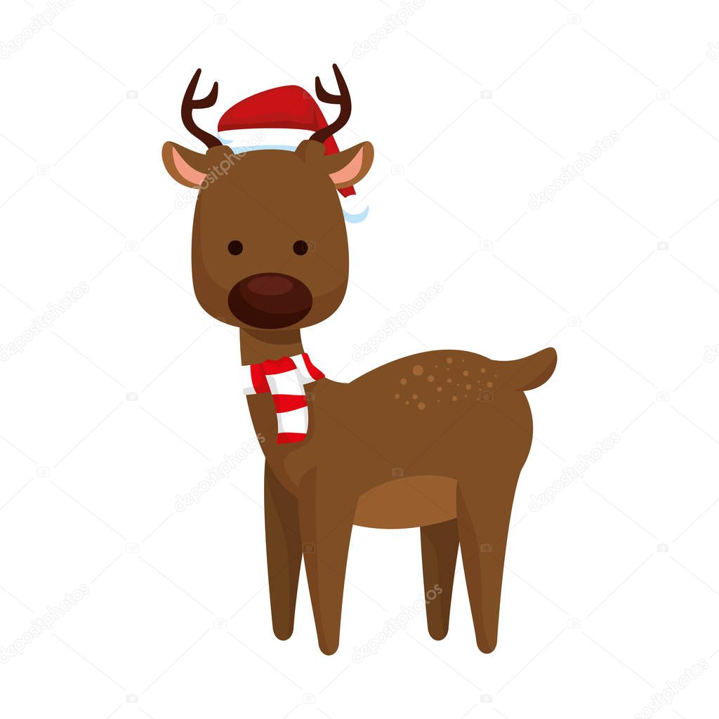 cute reindeer christmas character