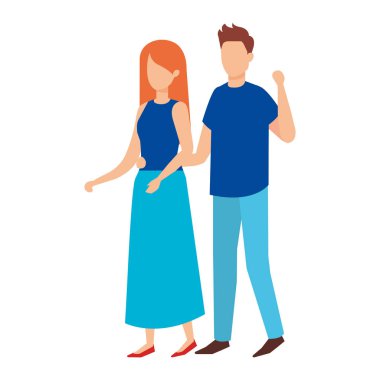 Çift avatar karakter simgeler