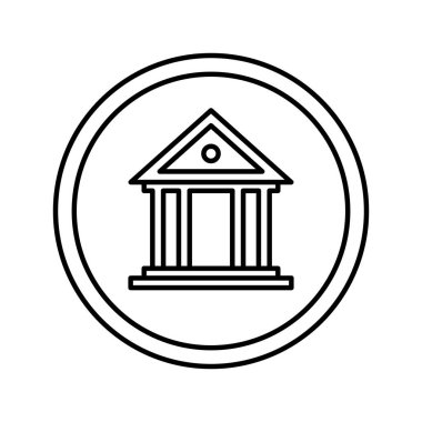Banka binası simgesi izole edildi