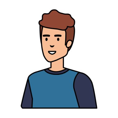 Genç ve rahat bir adam karakter