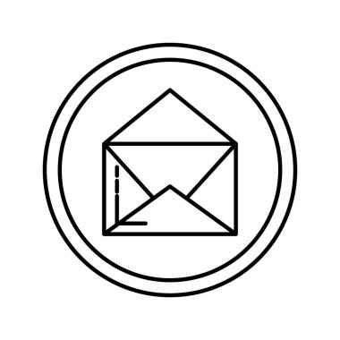 Zarf posta izole simgesi