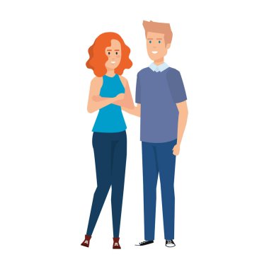 Çift avatar karakter simgeler