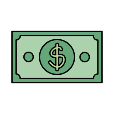 faturaları dolar izole simgesi