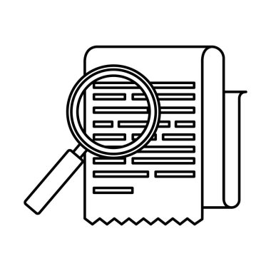 Büyüteç ile vergi belgeleri