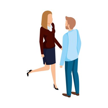 iş çift avatarlar karakter konuşuyor