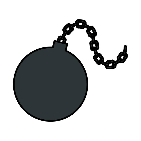 Slave palla isolato icona — Vettoriale Stock