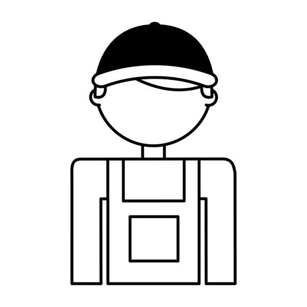Mekanik avatar karakter simgesi — Stok Vektör