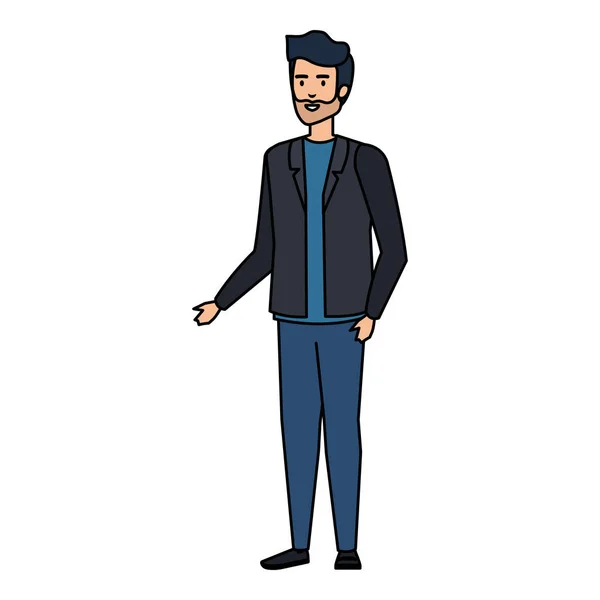 Elegante zakenman avatar karakter — Stockvector