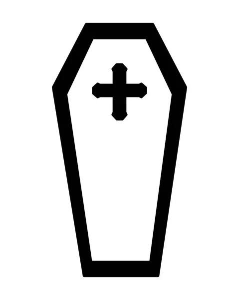 ハロウィーン棺分離アイコン — ストックベクタ