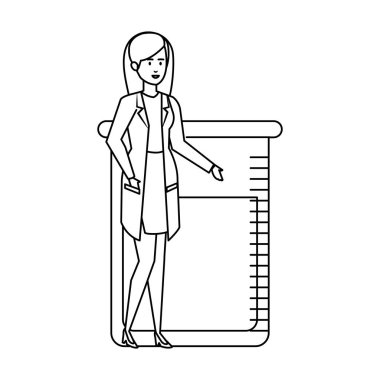 test şişesi ile profesyonel kadın doktor