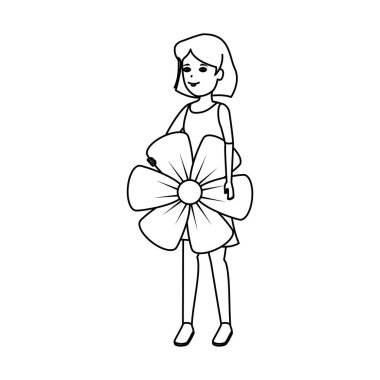 kadın kaldırma güzel çiçek