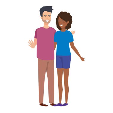 Çift avatar karakter simgeler