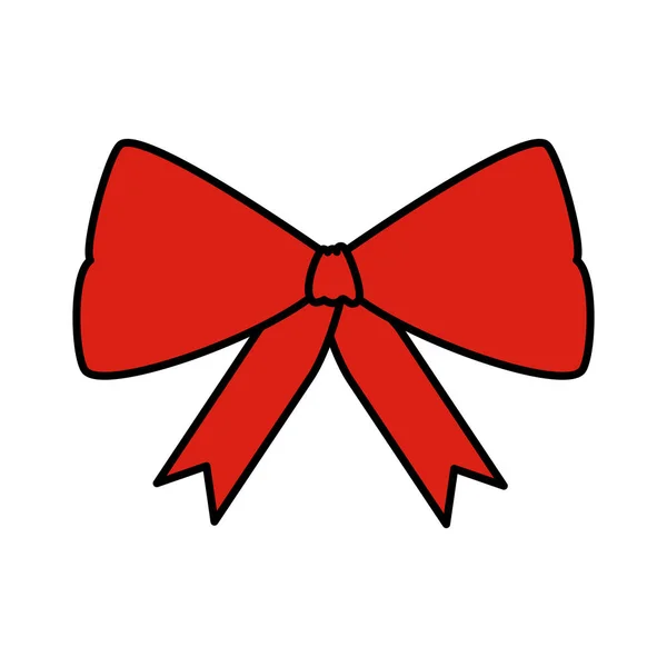 Ruban papillon rouge décoratif — Image vectorielle