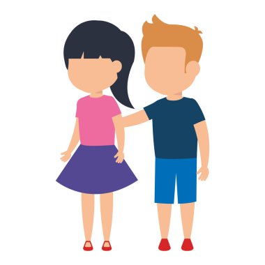 sevimli küçük çift çocuklar