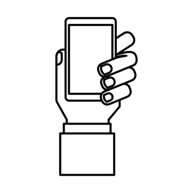 el ile akıllı telefon simgesi insan