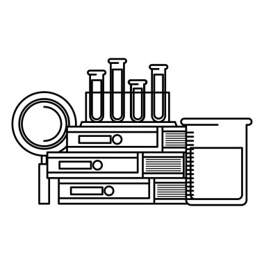kitap ve Büyüteç ile sahibi testinde tüpler