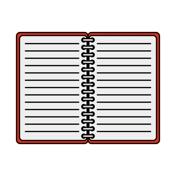 Office-geïsoleerde Kladblok-pictogram — Stockvector