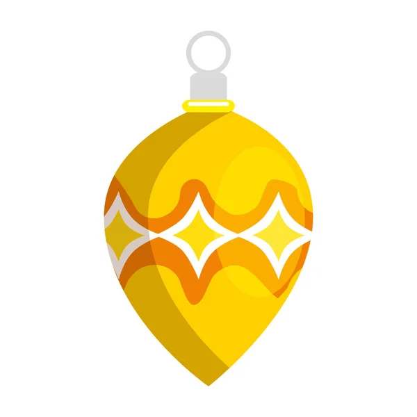 Merry christmas bal decoratieve pictogram — Stockvector