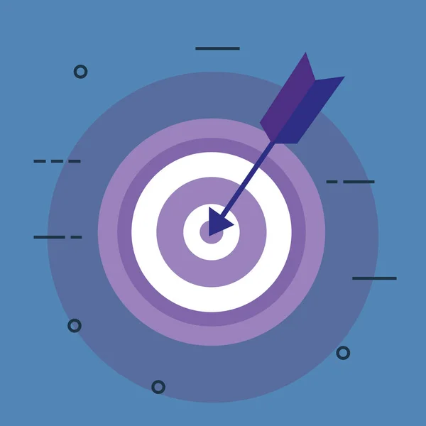 Objetivo flecha éxito icono — Vector de stock