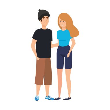 Genç çift avatarlar karakter