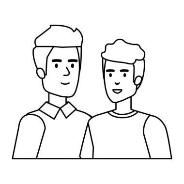 Çift Erkekler avatarlar karakter