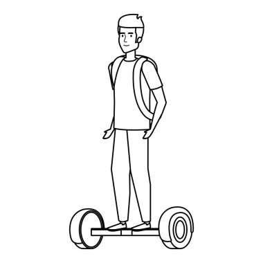 hoverboard elektrik genç adam