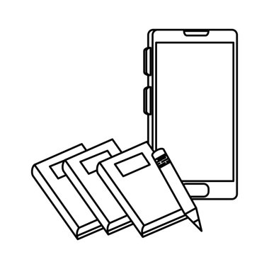 elektronik kitap ve kalem ile Smartphone