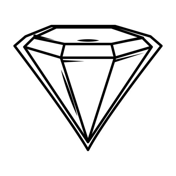 Diamante icono aislado de lujo — Vector de stock