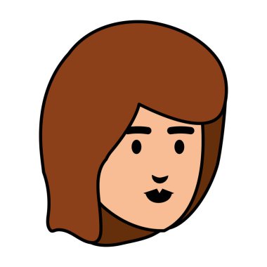 güzel bir kadın baş avatar karakter