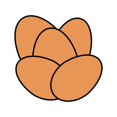 yumurta gıda izole simgeler