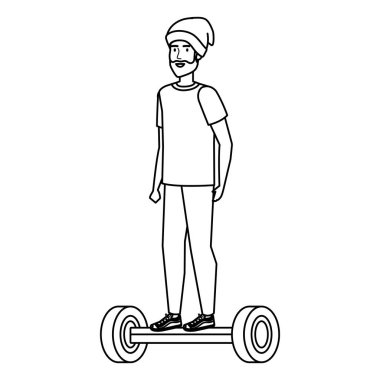 hoverboard elektrik genç adam