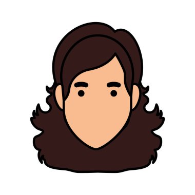 güzel bir kadın baş avatar karakter