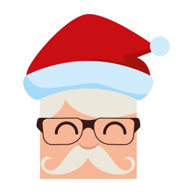Noel kartı Santa Claus yüz