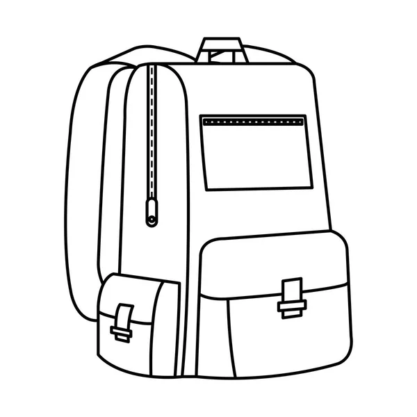 Schoolbag studio isolato icona — Vettoriale Stock