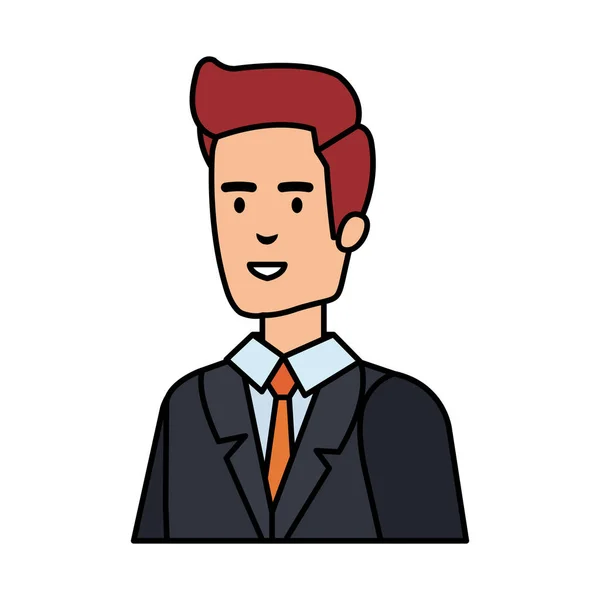 Elegante zakenman avatar karakter — Stockvector